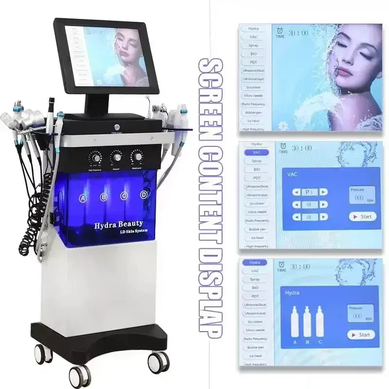 The latest 14-in-1 bubble oxygenation scrub facial beauty instrument, suitable for female beauty equipment - Luvia