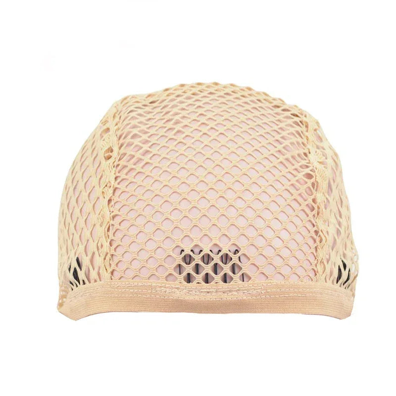 Wig Cap Black Stretchable Crochet Wig Cap with 4 Hair Clips Mesh Braided Wig Cap for Making Wig - Luvia