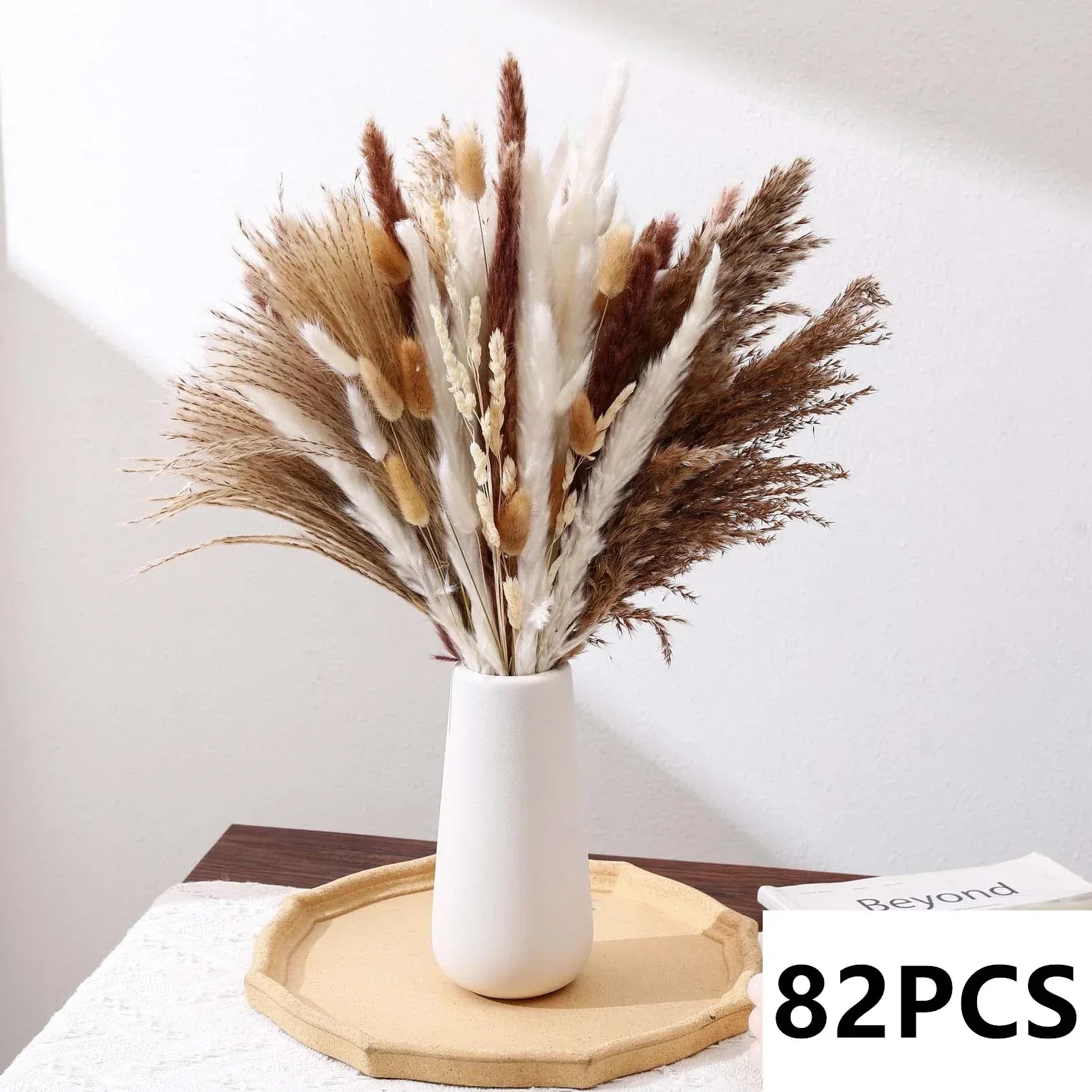 Natural Pampas Grass Bouquet Dried Flowers Autumn Home Room Decoration DIY Christmas Gift Artificial Flowers Wedding Arrangement - Luvia