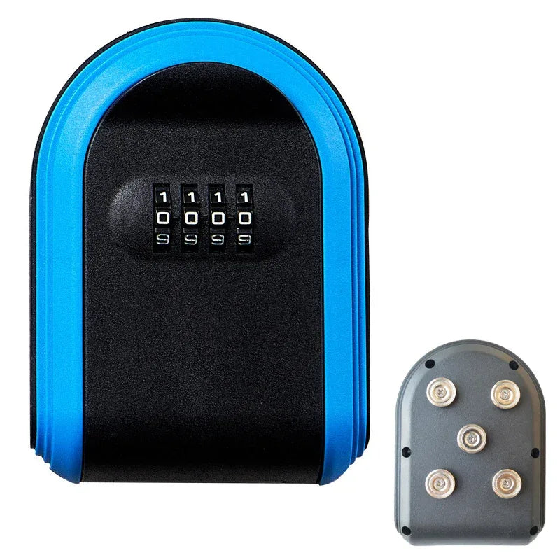 Magnetic Key Holder with Lock Magnet Key Lock Box Hidden Under Car Secure 4-Digit Combination with Resettable Code For for Store - Luvia