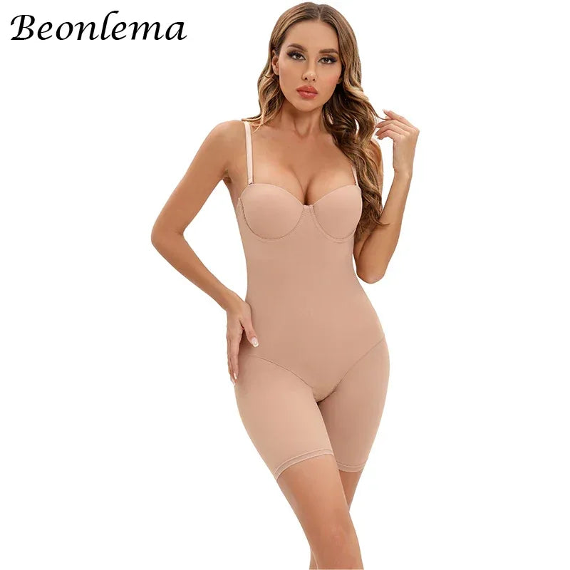 Bodysuit Women Shapewear Body Shaper With Cup Compression Bodies Belly Sheath Waist Trainer Reductive Slimming Underwear - Luvia