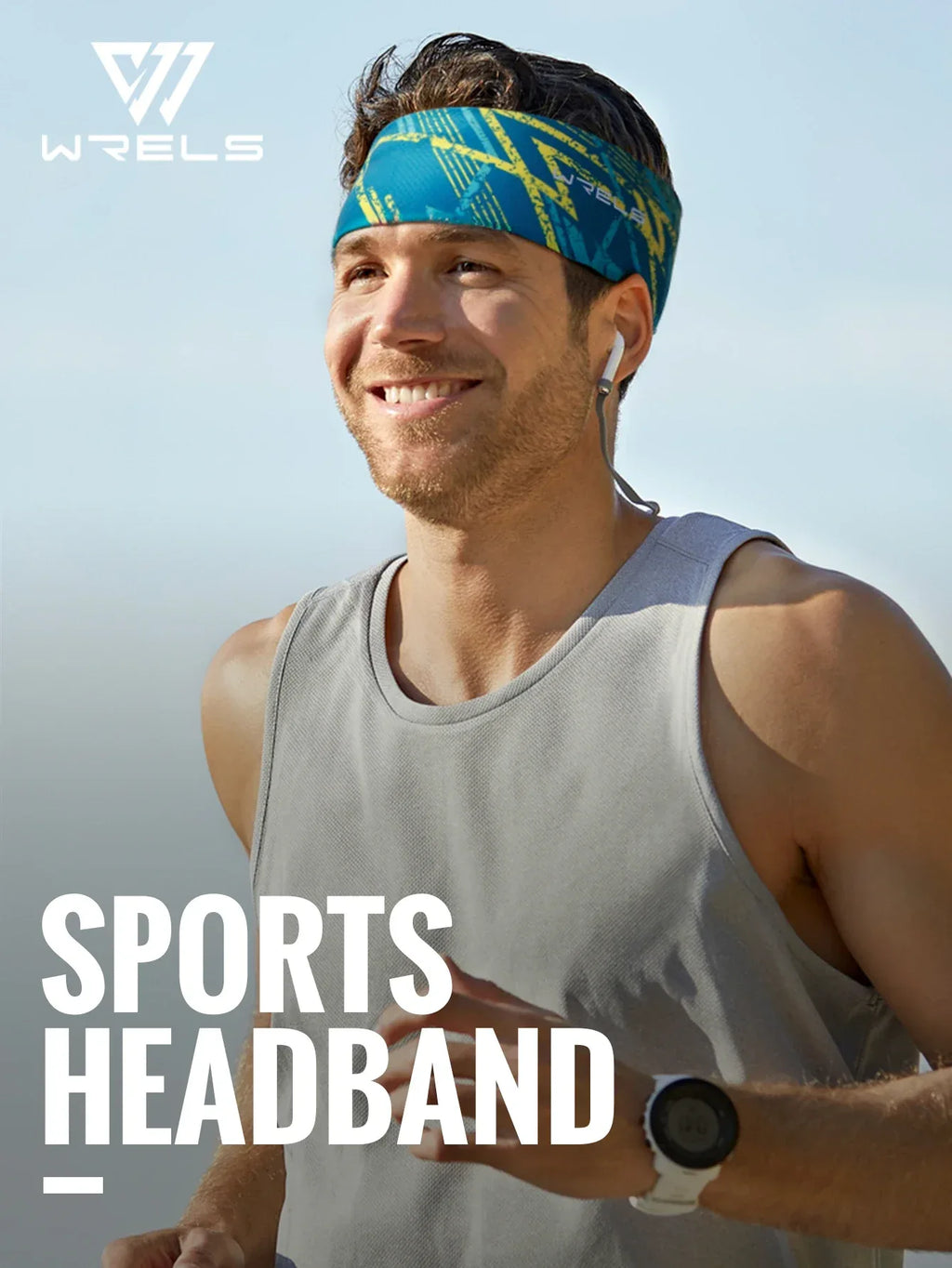 WRELS Sports Sweatband Moisture Wicking Workout Sweatbands for Running Yoga Quick Drying Elastic Fashion Fitness Sweat Hairband - Luvia