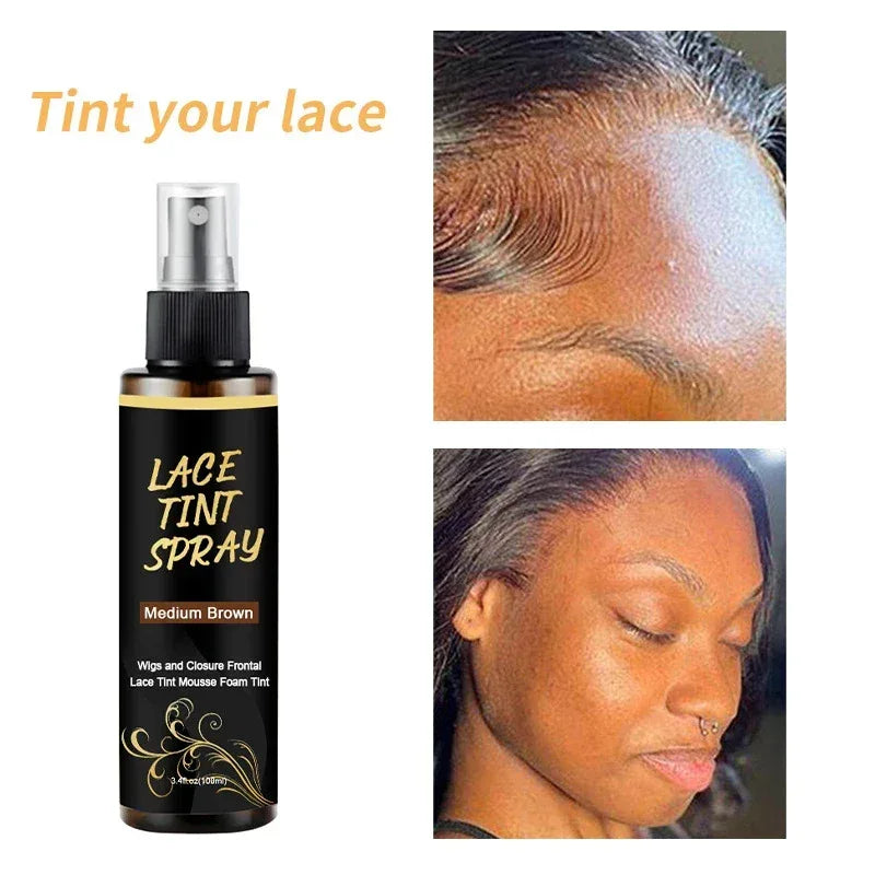 100ml Lace Melting Spray And Lace tint spray For Lace Wigs,Glueless,Natural Finishing Hold Dyed wig care spray for Women & Men - Luvia