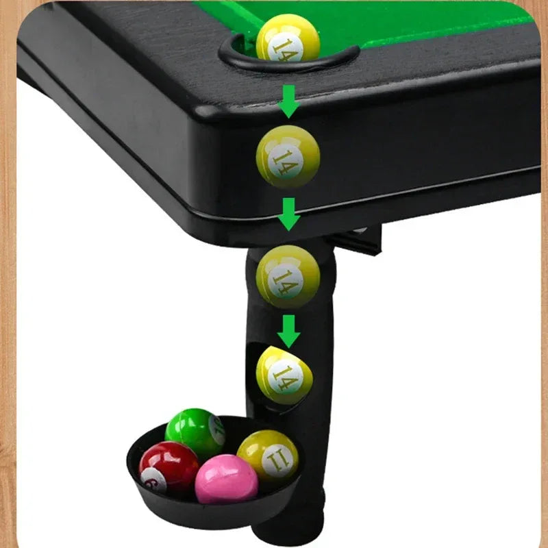 Mini Pool Table Game Tabletop Desktop Billiards Game,Mini Tabletop Set Parent-Child Interactive Desktop Billiards - Luvia