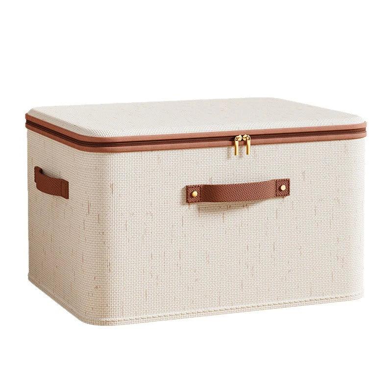 Foldable Clothes Storage Box, Closet Organizer Container with Handle and Zipper,Suitable for Wardrobe, Closet,Blanket (Washable) - Luvia