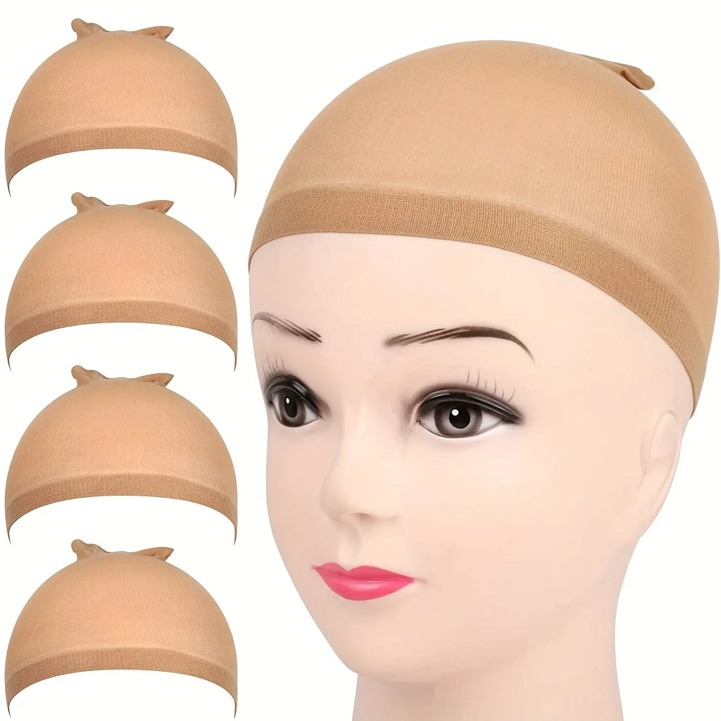 Wig Cap 4PCS Nylon Wig Caps Wig Caps for Women Stocking Wig Caps for Halloween Cosplay for Women Men Kids Daily Use - Luvia