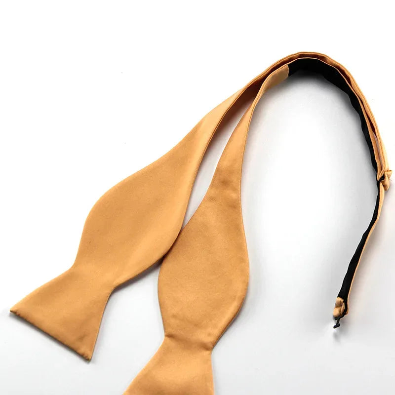 Men's Formal Pre-tied Adjustable Bow Tie Solid Color Elegant Wedding Party Event Bulk Wholesale Easy Wear British Style - Luvia