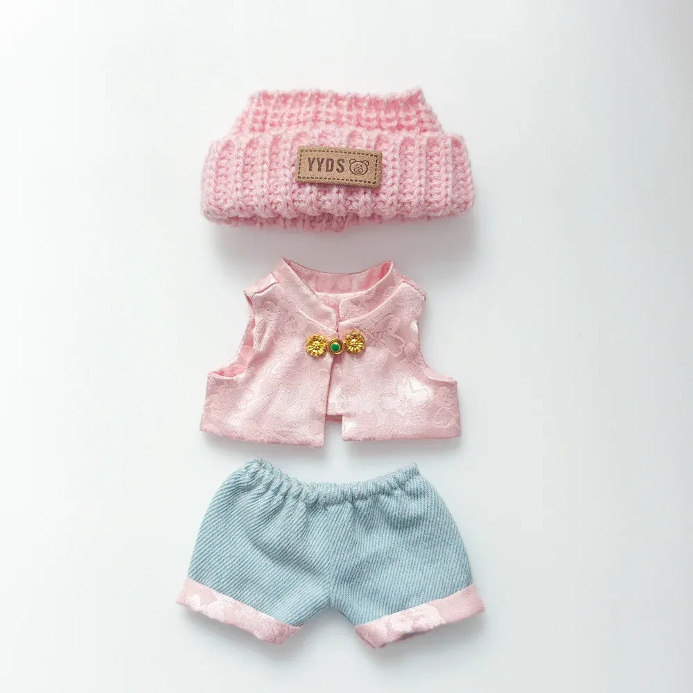 Only Clothes for Labubu15/17cm Doll Clothes Elegance Ancient Style Tang Suit Cute New Year Clothes Chinese Style Suit Party Gift - Luvia