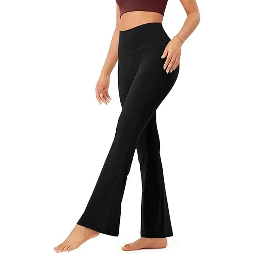 Tummy Control & Butt Lifting Flare Leggings for Tall Women, High Waisted Toning Workout Pants - Luvia