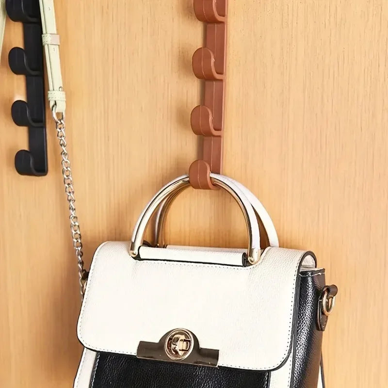 1pcs Bedroom Door Hanger Clothes Hanging Rack Over The Door Plastic Home Storage Organization Hooks, Purse Holder for Bags Rails - Luvia