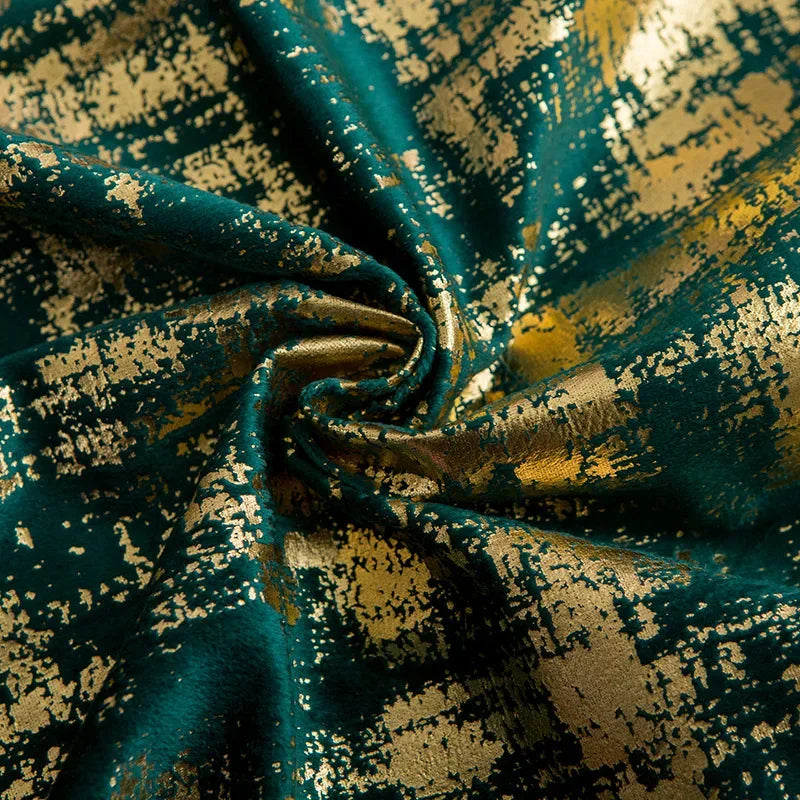 1pc Velvet Gold Printing Cushion Cover 45x45cm Decorative Throw Pillow Cover for Sofa Livingroom Decor Pillowcase - Luvia