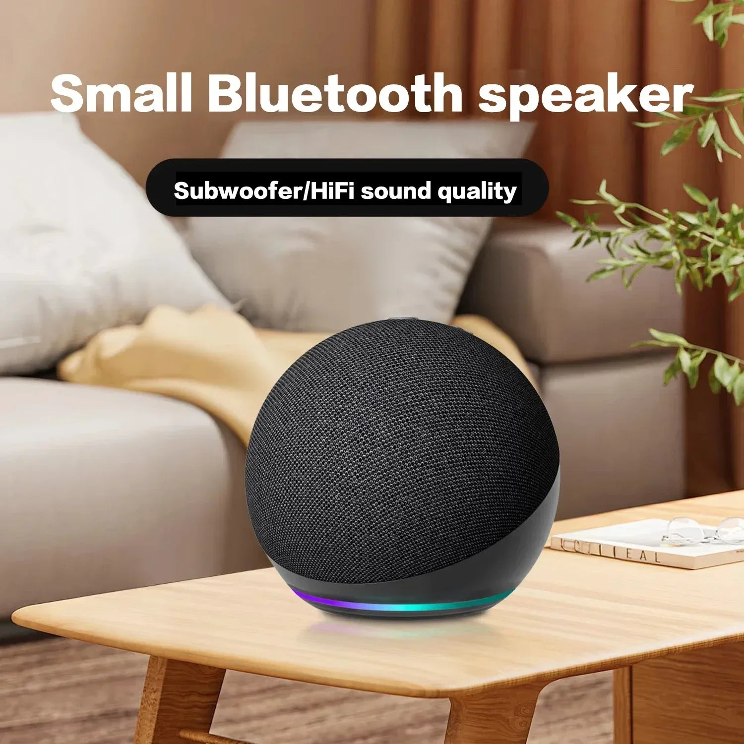 Mini Wireless Bluetooth Speaker Spherical Smart Bluetooth Speaker Rgb Multi-Color Usb For Outdoor Home Small Speaker for Alaxe - Luvia