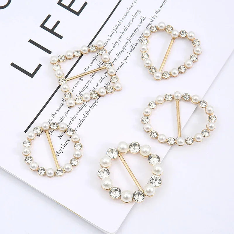 Silk Scarf Ring Clip T-Shirt Corner Hem Tie Brooch Women Scarves Clasp Waist Buckle Fashion Metal Ring for Shirts Clothing Decor - Luvia