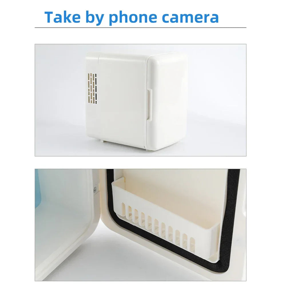 Mini Refrigerator Home Multifunction Portable Beauty Refrigerator Face Fridge Fridge 4L Desktop Cosmetics Refrigerators CarHome - Luvia