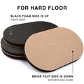 Felt Furniture Sliders Hardwood Floors - 4 PCS 6" x 3 1/2" Furniture Sliders - Heavy Duty Felt Sliders Hard Surfaces - Luvia