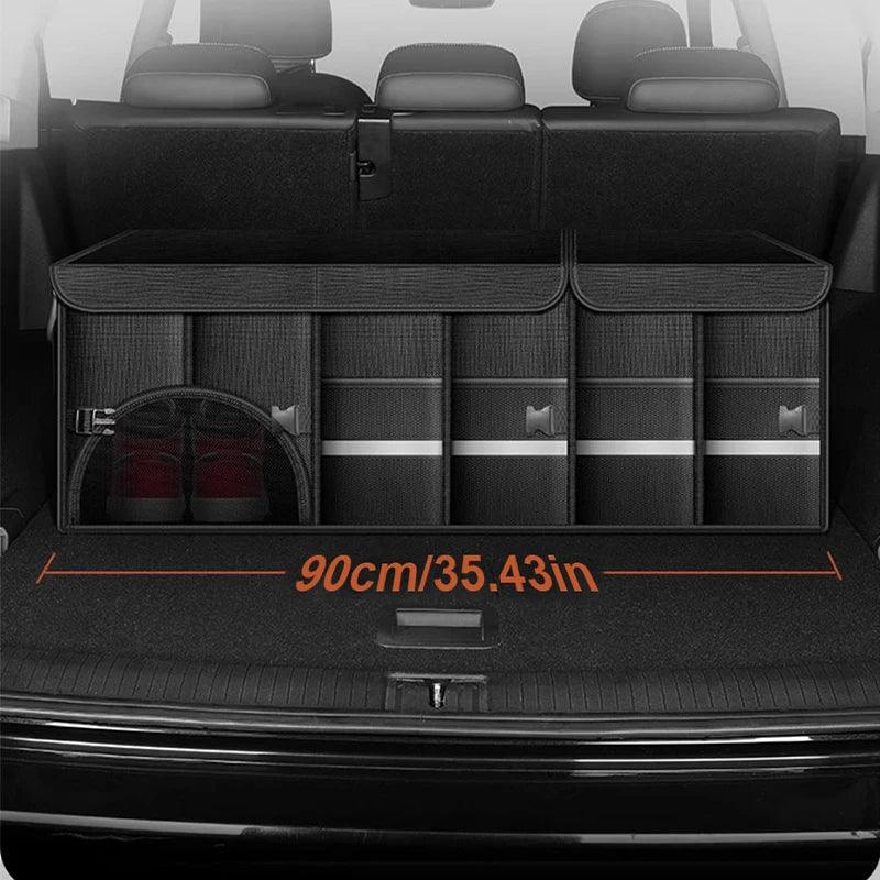 SEAMETAL Foldable Trunk Storage Box Waterproof Oxford Cloth 110L Large-Capacity Car Organizer for Camping/Fishing Easy to Carry - Luvia