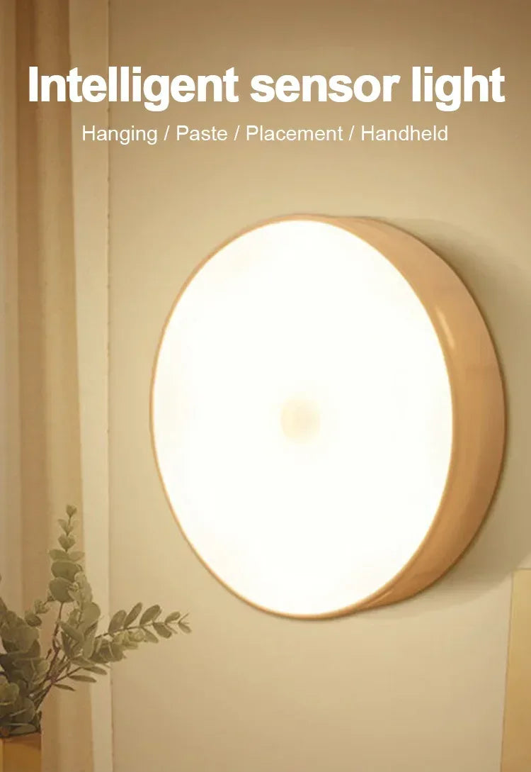 3PCS LED Motion Sensor Light Night Light USB Rechargeable Night Lamp for Kitchen Cabinet Wardrobe Lamp Staircase Closet Light - Luvia