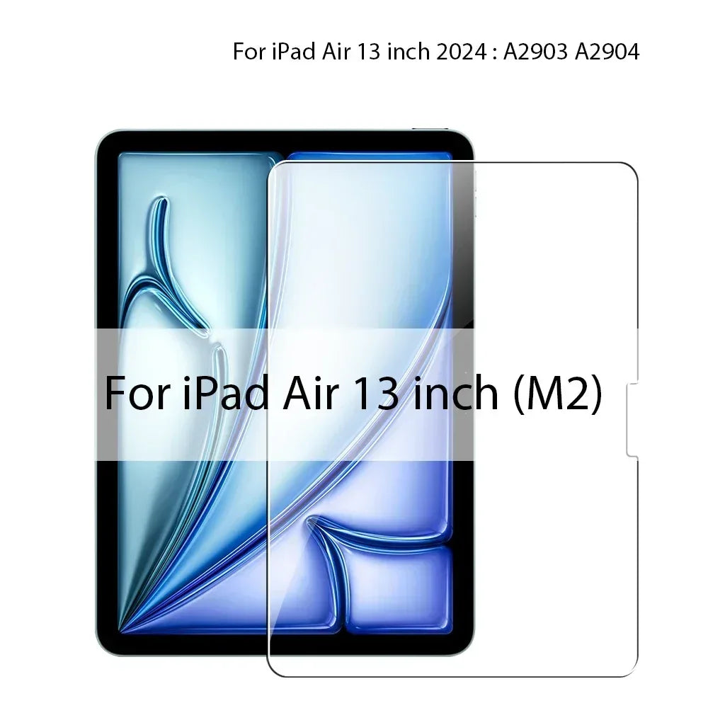 3PCS Tempered Glass For Ipad Pro 13 12.9 11 6th M4 M2 2024 Air 5 4 3 2 1 9 9th 10 10th Gen Mini 6 10.9 10.2 9.7 Screen Protector - Luvia