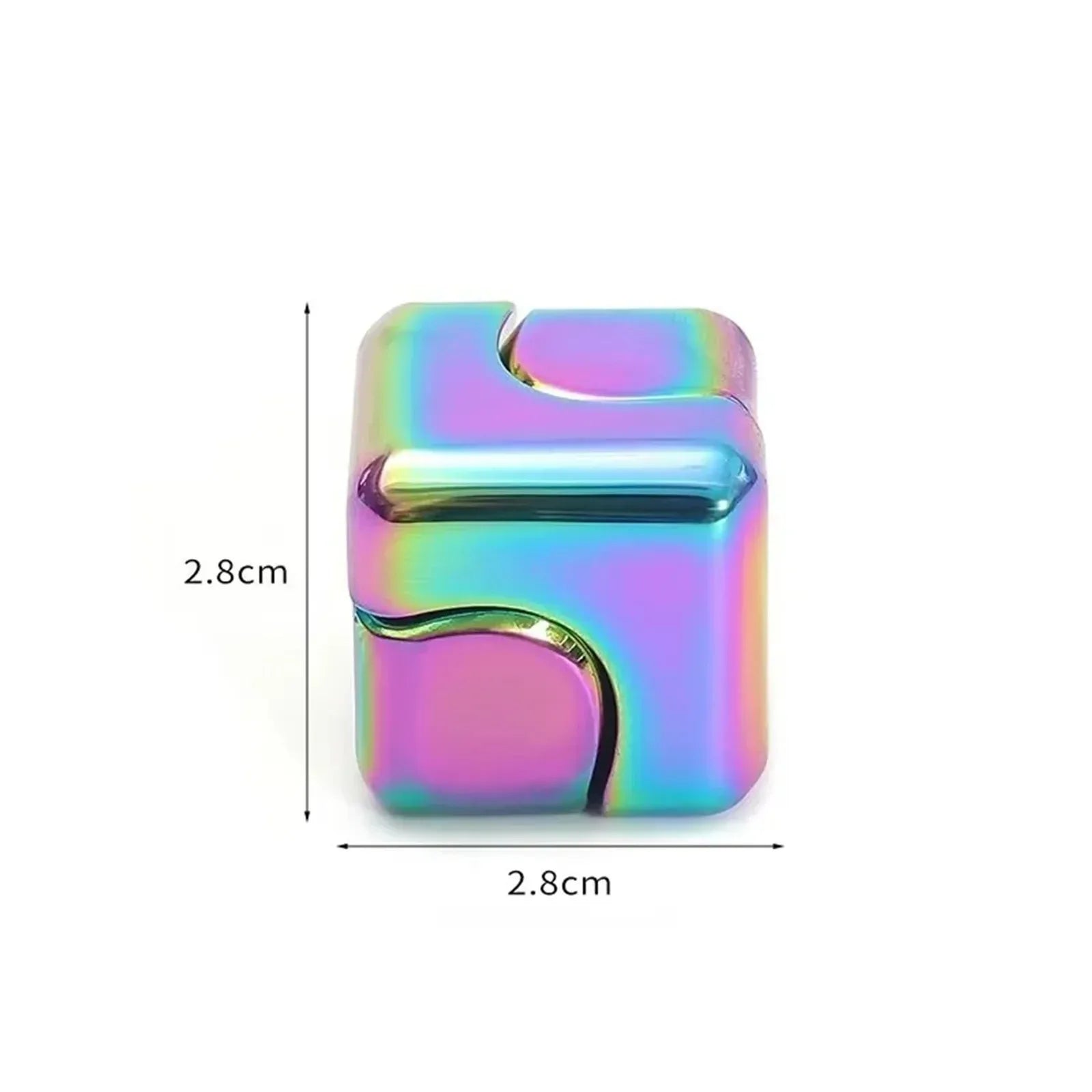 Fidget Spinner Toys Cube Metal Cool Stuff Desk Gadgets Office Toys Small Anxiety Figette Sensory Toy ADHD Tool for Teens Adults - Luvia