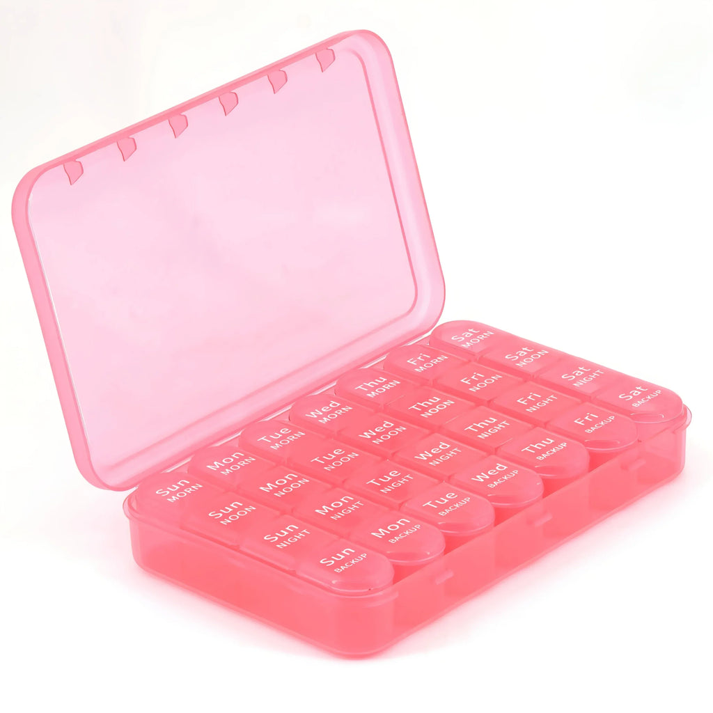 Pill Organizer 4 Times a Day Pill Box 7 Day,Large Weekly Medicine Pill Organizer for Travel with Removable Individual Containers - Luvia
