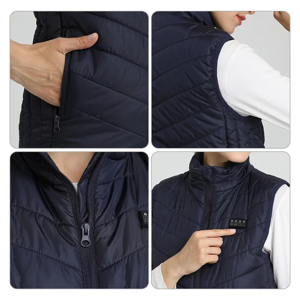 17/13/9 Areas Usb Heated Jacket Men Women Electric Heated Vest Heating Vest Heated Bodywarmer Usb Inner Heat Vest Veste - Luvia