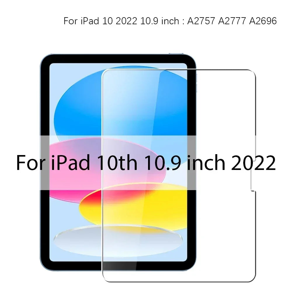 3PCS Tempered Glass For Ipad Pro 13 12.9 11 6th M4 M2 2024 Air 5 4 3 2 1 9 9th 10 10th Gen Mini 6 10.9 10.2 9.7 Screen Protector - Luvia