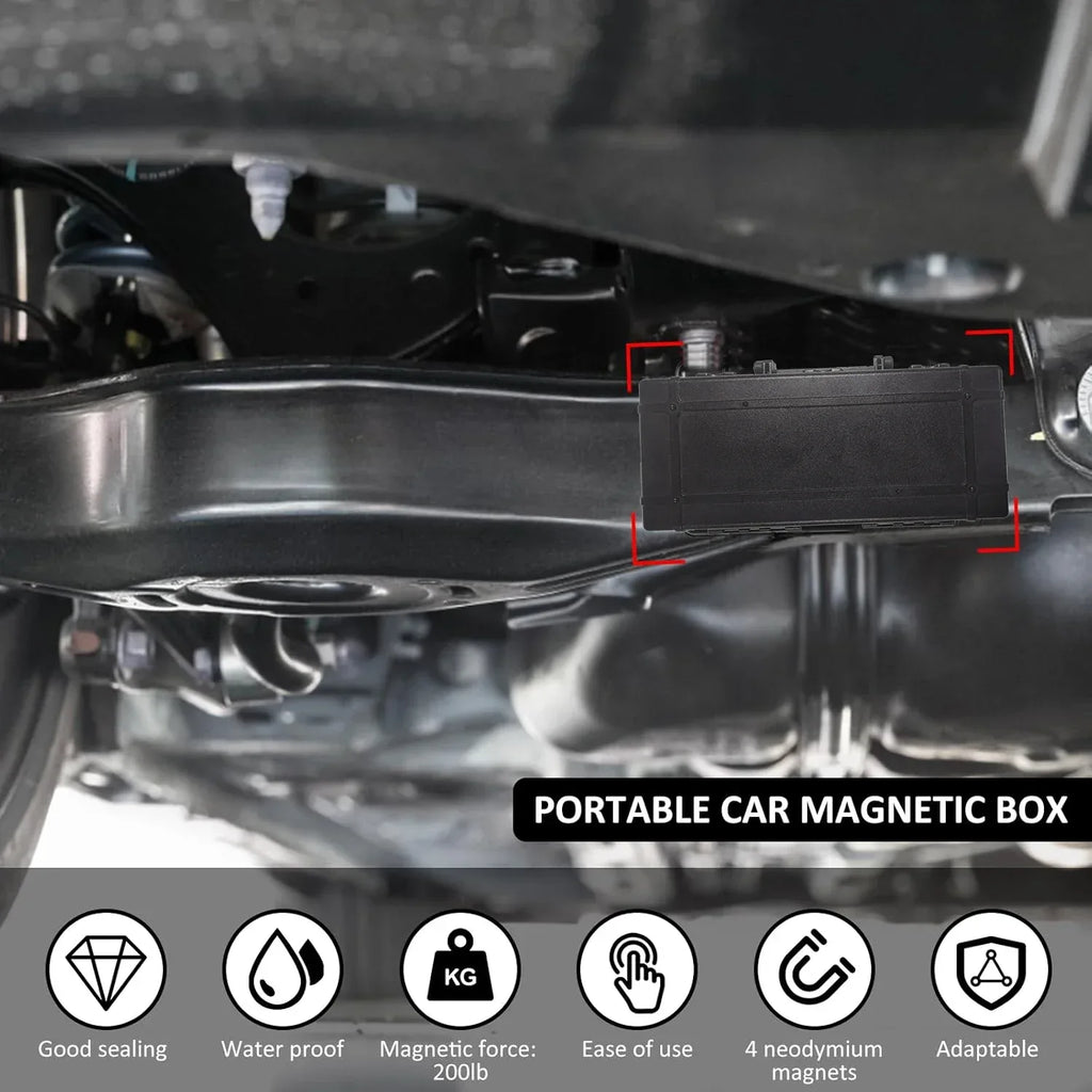 Magnetic Key Holder Under Car Hide Key Box with Strong Magnet Waterproof Magnetic Key Hider Rustproof Magnetic Storage Box - Luvia