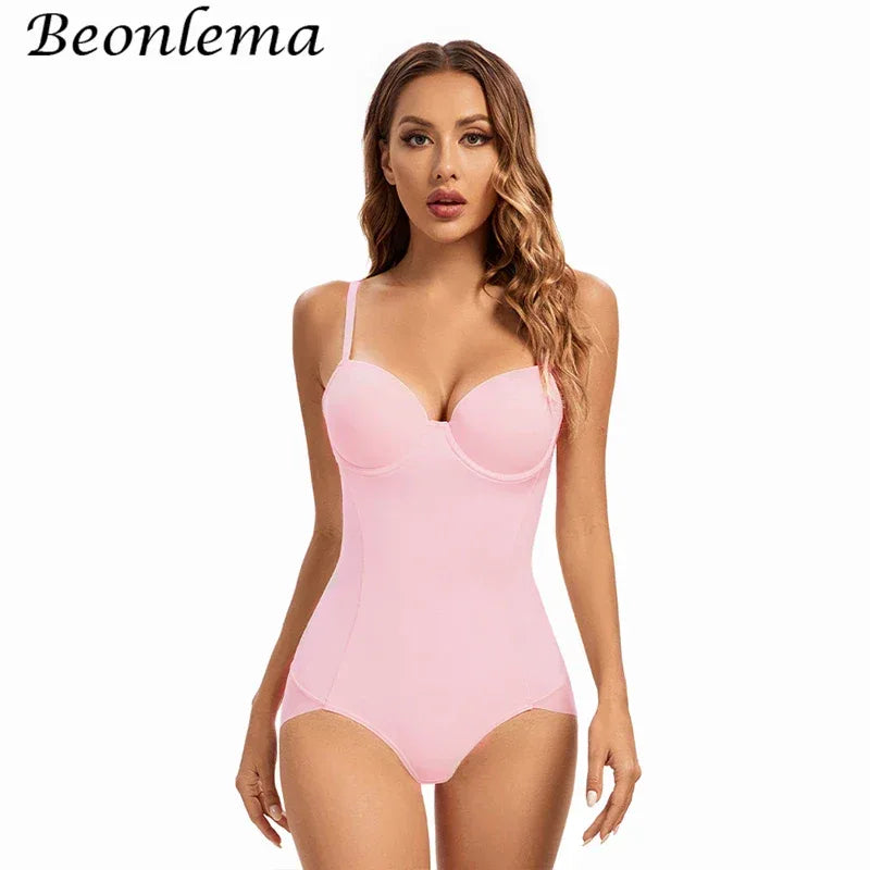 Bodysuit Women Shapewear Body Shaper With Cup Compression Bodies Belly Sheath Waist Trainer Reductive Slimming Underwear - Luvia