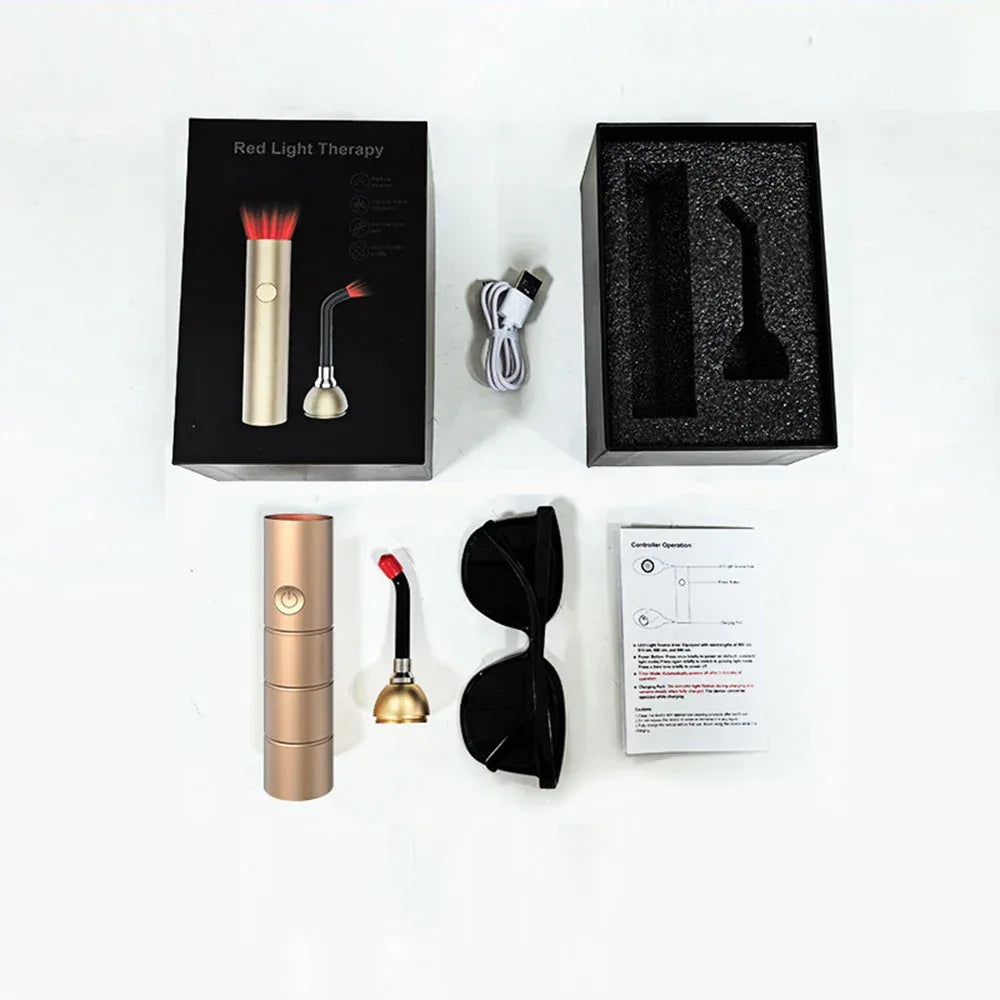 Red Light Therapy Device Cold Sore Canker Sore Treatment Infrared Light Therapy Wand for Mouth Nose Ear Knee Feet Hands Ankle - Luvia