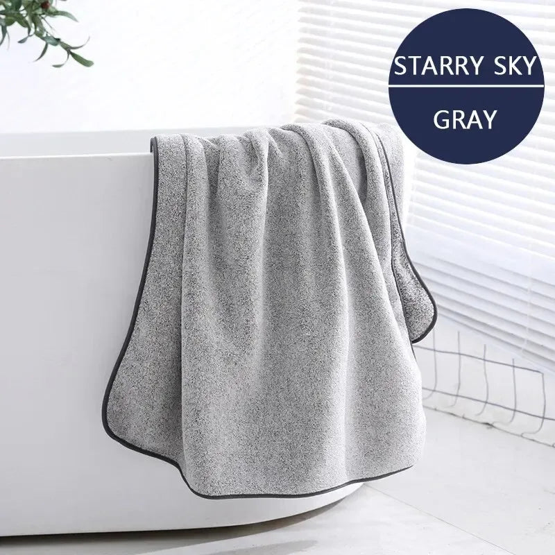 1PCS Thickened Bath Towels for The Body Microfiber Towel for Gym Sports Shower Robe for Spa Beath Home - Luvia