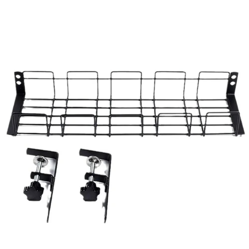 Cable Management Box Under Desk Cable Organizer Storage Shelf Desk Wire Management Cable Tray Under Desk No Drill Metal Rack For - Luvia