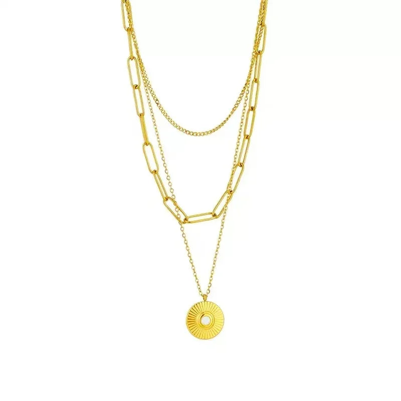 Stainless Steel Envelope Pendant Necklace Metal Waterproof Jewelry For Women - Luvia