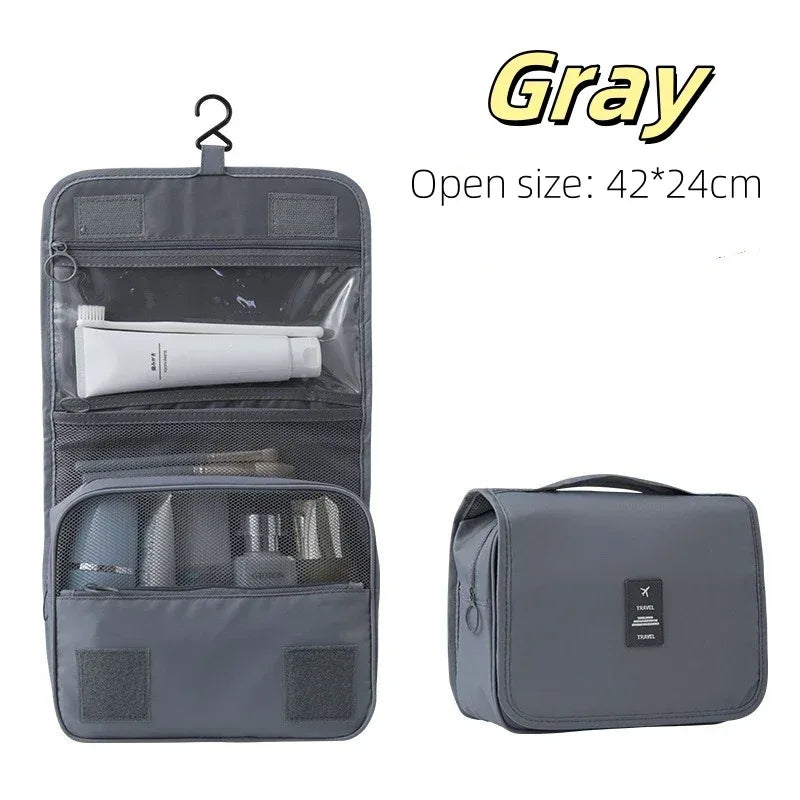 High Quality Travel Makeup Bag Waterproof Toiletries Organizer Women Neceser Bathroom Hook Wash Pouch Hook Makeup Storage Bag - Luvia