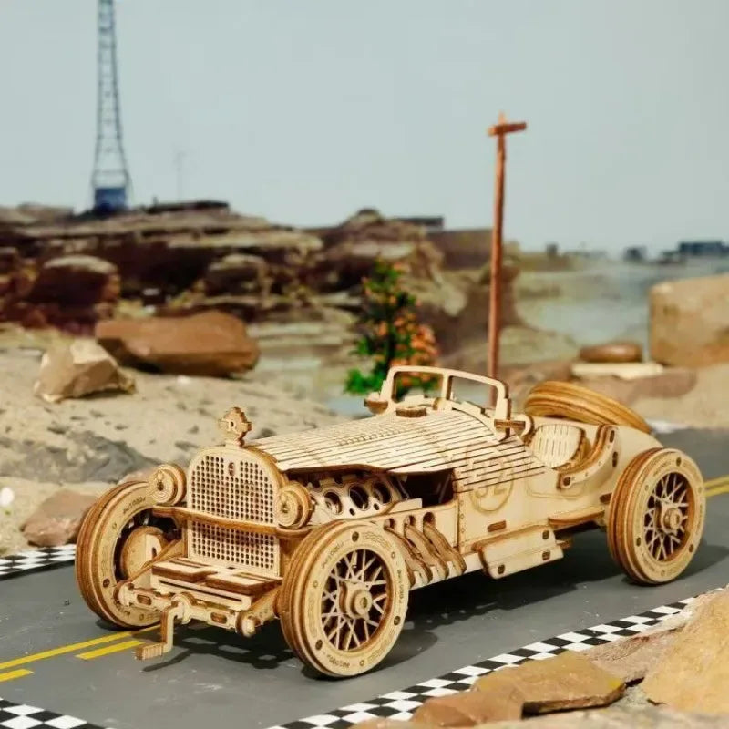 3D Wooden Car Puzzle，DIY Mechanical Model Kits for Adults ，Scale Model, Teens, Birthday Gift Idea Home Office Desk Decoration - Luvia