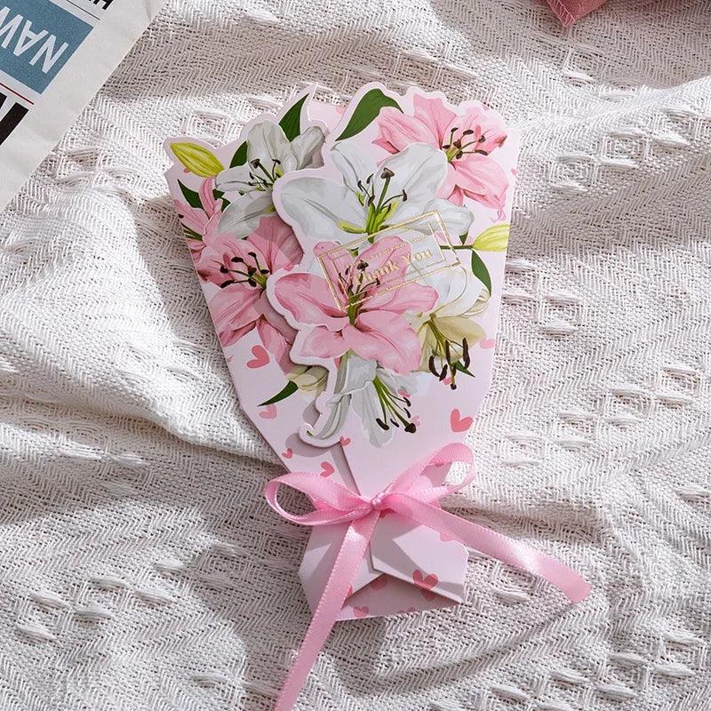 Creative Carnation Thanks Flowers Postcard Exquisite Beautiful Greeting Card Floral Birthday Cards Teacher Day Birthday Gifts - Luvia