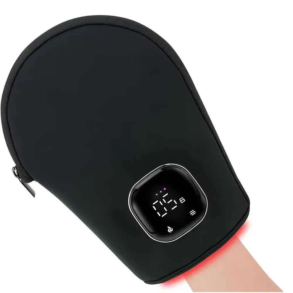 Red Light Therapy for Hand Pain Relief with 660nm Red & 850nm Infrared Light,Rechargeable LED Near Infrared Light Therapy Glove - Luvia
