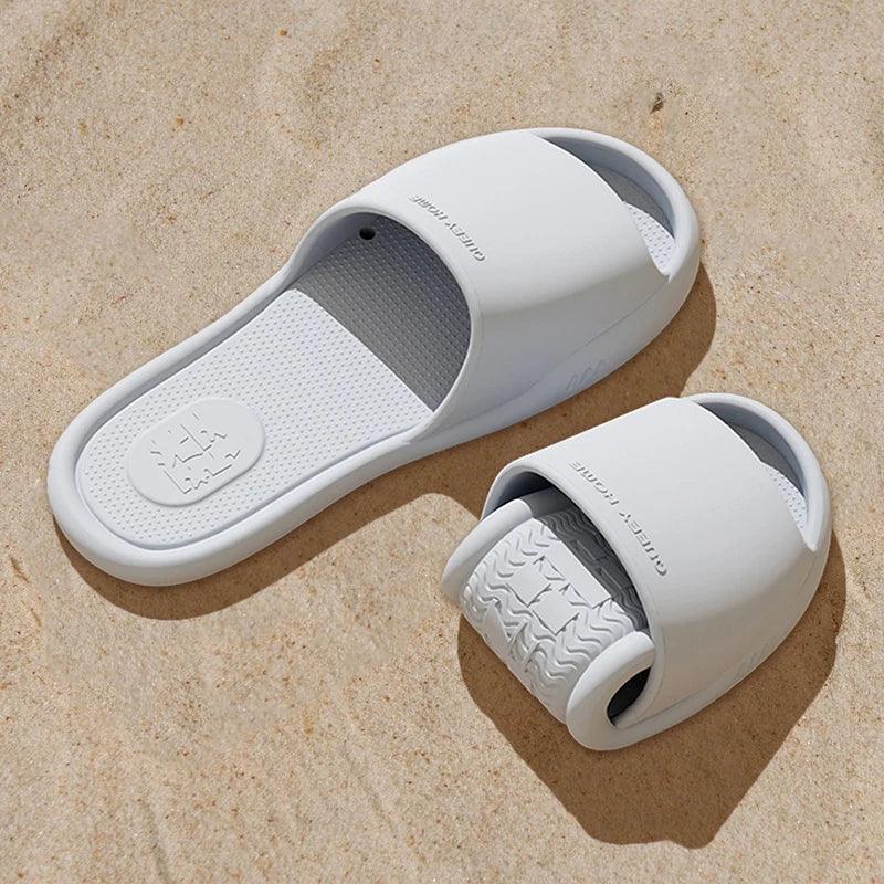 Foldable Portable Slippers Women Men Travel Hotel Beach Sandals Home Bathroom Anti slip Quick Dry Water Shoes - Luvia