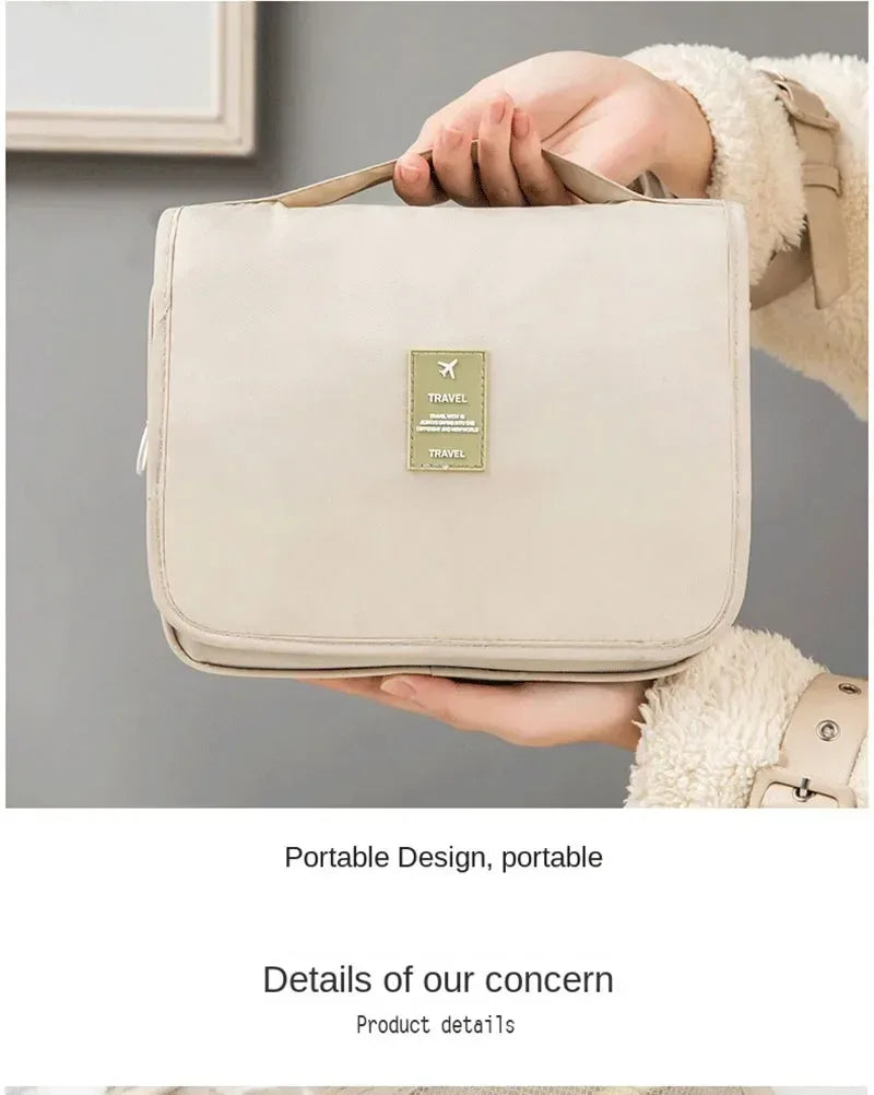 High Quality Travel Makeup Bag Waterproof Toiletries Organizer Women Neceser Bathroom Hook Wash Pouch Hook Makeup Storage Bag - Luvia