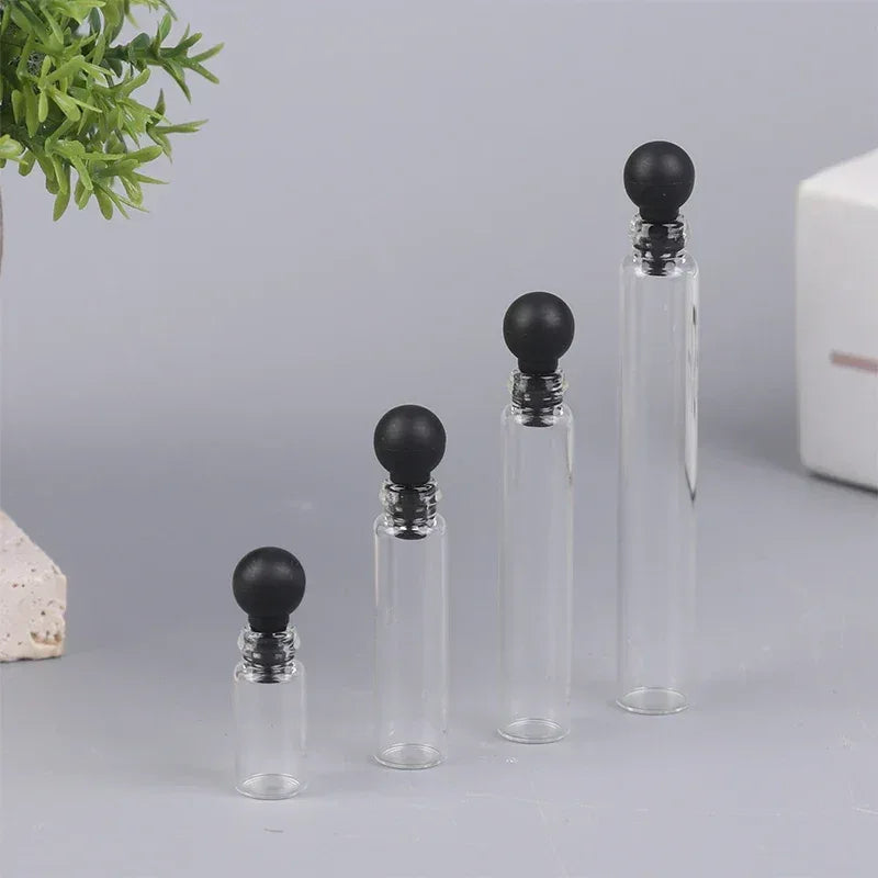 10pcs 0.5/1/2/3ml Empty Mini Glass Perfume Small Sample Vials Bottle Laboratory Liquid Fragrance Test Tube Cosmetic Container - Luvia
