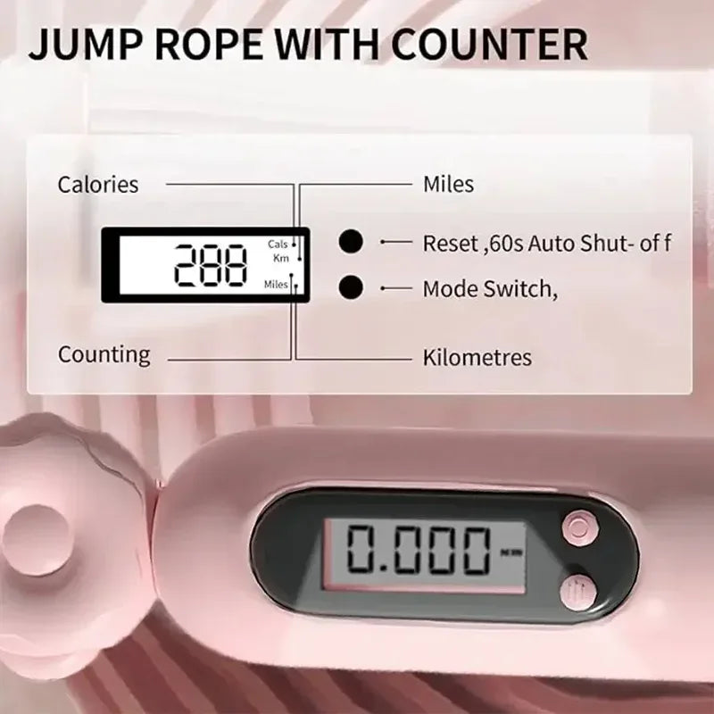 Jump Rope with Counter, Adjustable Skipping Rope with Calorie Counter, Smart Skipping Rope for Fitness Exercise and Weight Lose - Luvia