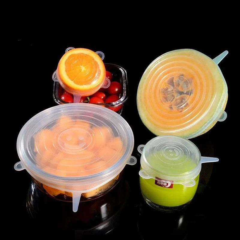 Silicone Cover Stretch Lids Reusable Airtight Food Wrap Covers Keeping Fresh Seal Bowl Stretchy Wrap Cover Kitchen Cookware - Luvia
