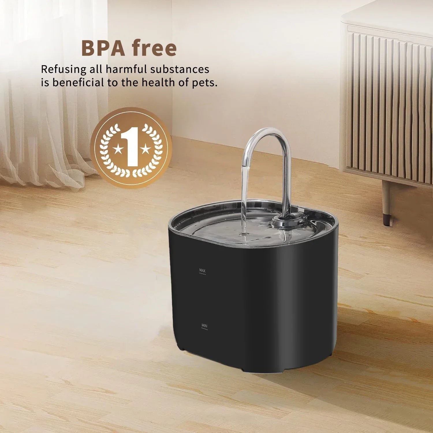 Cat Water Fountain Pet Water Fountain for Cats Inside 1Filters&Ultra-Quiet Pump 2.2L/73oz Dog Pet Water Fountain - Luvia