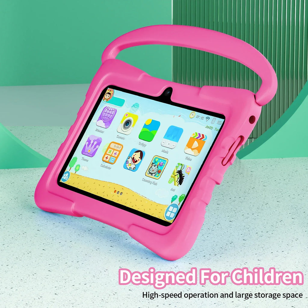 New 5G WiFi 7 Inch Kids Tablets Android 13 Quad Core 4GB RAM 64GB ROM 4000mAh Bluetooth Children's Gift Kids Software Tablet Pc - Luvia