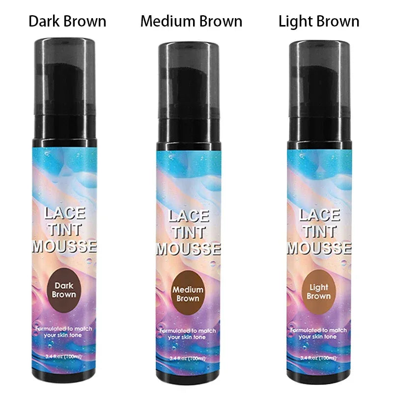 Nunify Lace Tint Spray For Wigs Waterproof Wig Tint Mousse For Natural Wig 100Ml Tinted Lace Spray 1Pcs Wig Installation Tools - Luvia
