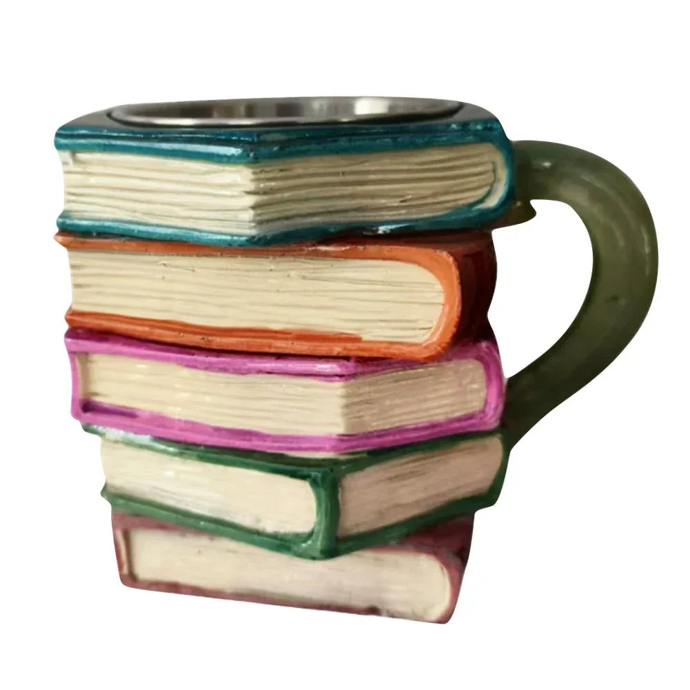 Novelty 3D Painted Books Coffee Mug Creative Drinking Cup Tea Cup Collection Gifts for Literature Lovers - Luvia