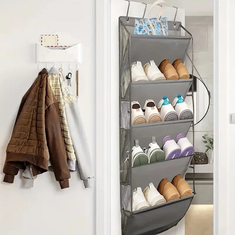 Over The Door Shoe Organizer Hanging Shoe Organizer Storage Multi-Purpose Organizer for Shoes Accessories Purses Hanging Sneaker - Luvia