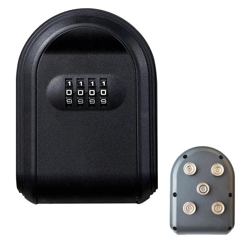 Magnetic Key Holder with Lock Magnet Key Lock Box Hidden Under Car Secure 4-Digit Combination with Resettable Code For for Store - Luvia