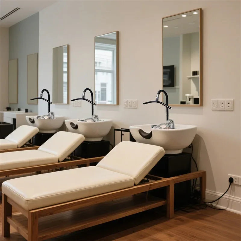 Salon Spa Waterfall Outlet Head Therapy Water Circulation Waterfall Frame for Shampoo Washbasin Accessory - Luvia