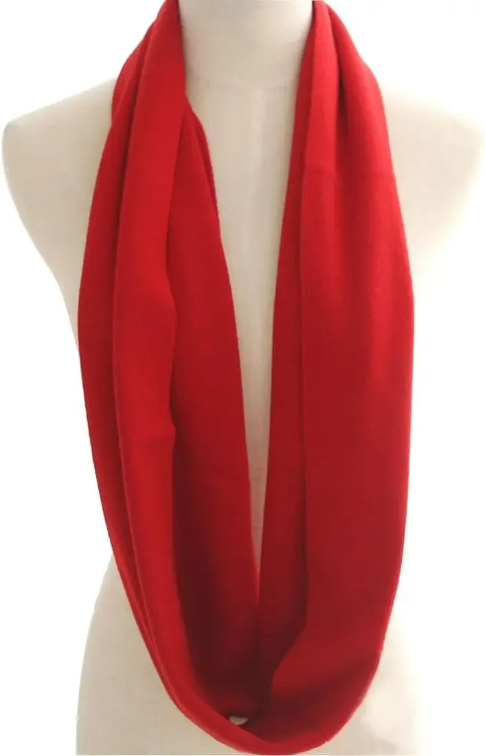 Unisex Soft Cashmere Solid Infinity Scarf Womens Mens LuxuriousNeck Warmer Cozy Loop Wrap Elegant Endless Circle Scarf Versatile - Luvia