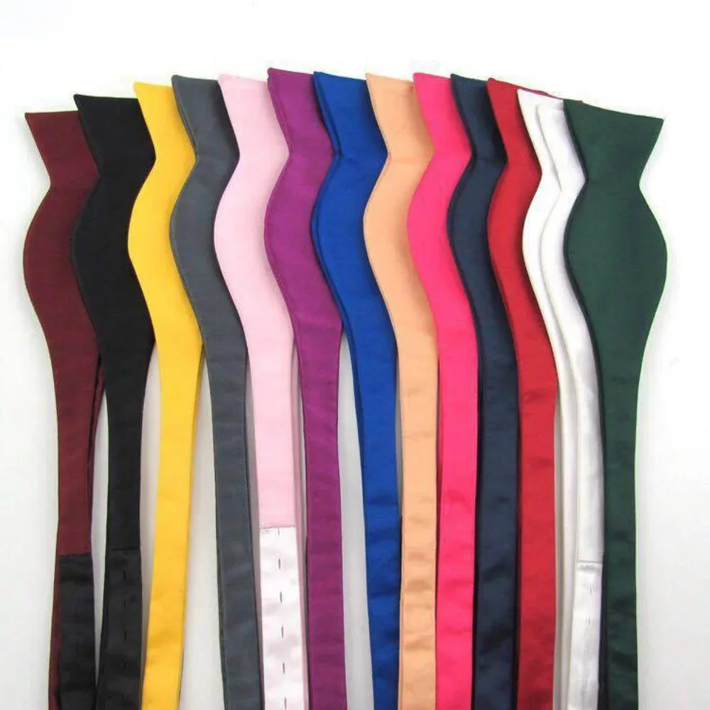 Men's Formal Pre-tied Adjustable Bow Tie Solid Color Elegant Wedding Party Event Bulk Wholesale Easy Wear British Style - Luvia